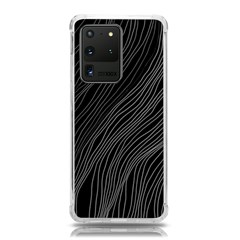 Abstract Art Black White Drawing Lines Unique Samsung Galaxy S20 Ultra 6 9 Inch Tpu Uv Case by Cemarart