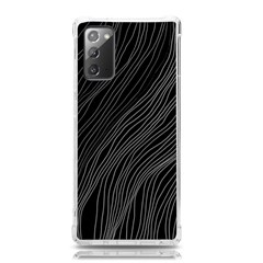 Abstract Art Black White Drawing Lines Unique Samsung Galaxy Note 20 Tpu Uv Case by Cemarart