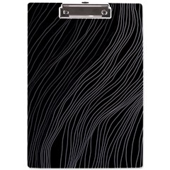 Abstract Art Black White Drawing Lines Unique A4 Acrylic Clipboard by Cemarart