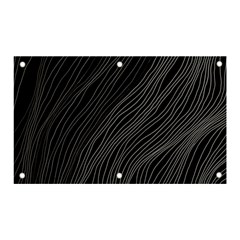 Abstract Art Black White Drawing Lines Unique Banner And Sign 5  X 3  by Cemarart