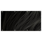 Abstract Art Black White Drawing Lines Unique Banner and Sign 8  x 4  Front