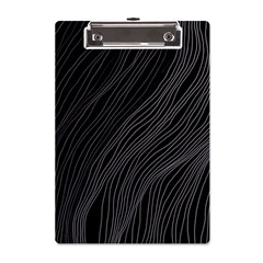 Abstract Art Black White Drawing Lines Unique A5 Acrylic Clipboard by Cemarart