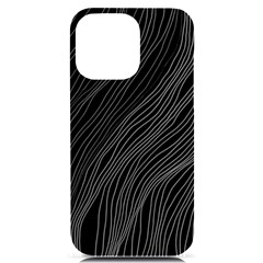 Abstract Art Black White Drawing Lines Unique Iphone 14 Pro Max Black Uv Print Case by Cemarart