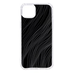 Abstract Art Black White Drawing Lines Unique Iphone 14 Plus Tpu Uv Print Case by Cemarart