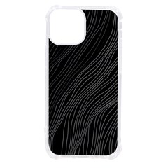 Abstract Art Black White Drawing Lines Unique Iphone 13 Mini Tpu Uv Print Case by Cemarart