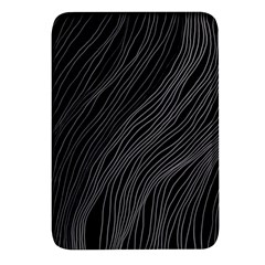 Abstract Art Black White Drawing Lines Unique Rectangular Glass Fridge Magnet (4 Pack) by Cemarart