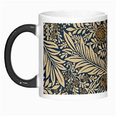 Brown Vintage Floral Pattern Damask Floral Vintage Retro Morph Mug by Cemarart