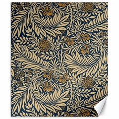 Brown Vintage Floral Pattern Damask Floral Vintage Retro Canvas 20  X 24  by Cemarart