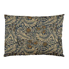 Brown Vintage Floral Pattern Damask Floral Vintage Retro Pillow Case by Cemarart