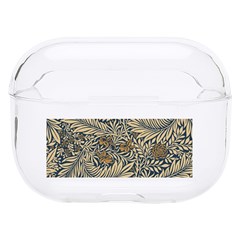 Brown Vintage Floral Pattern Damask Floral Vintage Retro Hard Pc Airpods Pro Case by Cemarart