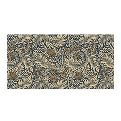 Brown Vintage Floral Pattern Damask Floral Vintage Retro Satin Wrap 35  X 70  by Cemarart