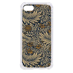 Brown Vintage Floral Pattern Damask Floral Vintage Retro Iphone Se by Cemarart