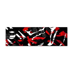 Shape Line Red Black Abstraction Sticker (bumper) by Cemarart