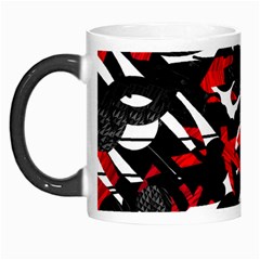 Shape Line Red Black Abstraction Morph Mug by Cemarart