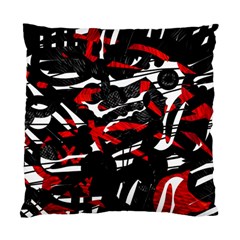 Shape Line Red Black Abstraction Standard Cushion Case (two Sides) by Cemarart