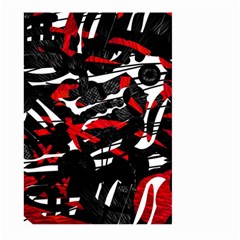 Shape Line Red Black Abstraction Large Garden Flag (two Sides) by Cemarart