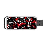 Shape Line Red Black Abstraction Portable USB Flash (One Side) Front