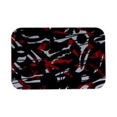 Shape Line Red Black Abstraction Open Lid Metal Box (silver)   by Cemarart