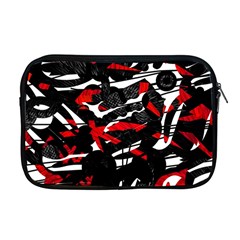 Shape Line Red Black Abstraction Apple Macbook Pro 17  Zipper Case by Cemarart