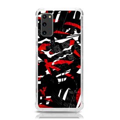 Shape Line Red Black Abstraction Samsung Galaxy S20 6 2 Inch Tpu Uv Case by Cemarart