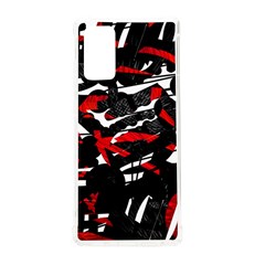 Shape Line Red Black Abstraction Samsung Galaxy Note 20 Tpu Uv Case by Cemarart