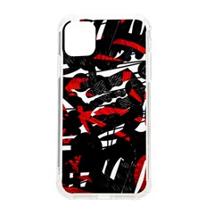 Shape Line Red Black Abstraction Iphone 11 Tpu Uv Print Case by Cemarart