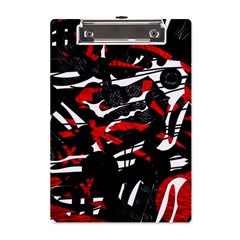 Shape Line Red Black Abstraction A5 Acrylic Clipboard by Cemarart