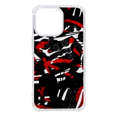 Shape Line Red Black Abstraction Iphone 13 Pro Tpu Uv Print Case