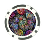 Floral Fractal 3d Art Pattern Poker Chip Card Guard (10 pack) Front