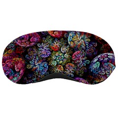 Floral Fractal 3d Art Pattern Sleep Mask by Cemarart