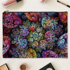 Floral Fractal 3d Art Pattern Cosmetic Bag (xxxl)