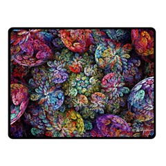 Floral Fractal 3d Art Pattern Two Sides Fleece Blanket (small)