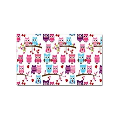 Owl Pattern Sticker (rectangular) by Cemarart