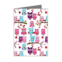 Owl Pattern Mini Greeting Card