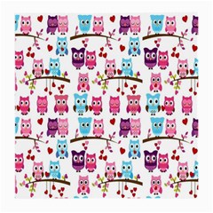 Owl Pattern Medium Glasses Cloth (2 Sides) by Cemarart