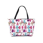 Owl Pattern Classic Shoulder Handbag Back