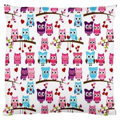 Owl Pattern Large Cushion Case (one Side)