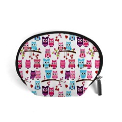 Owl Pattern Accessory Pouch (small) by Cemarart