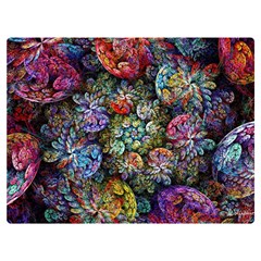 Floral Fractal 3d Art Pattern Two Sides Premium Plush Fleece Blanket (extra Small)