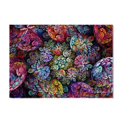 Floral Fractal 3d Art Pattern Crystal Sticker (a4)