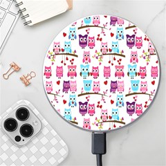 Owl Pattern Wireless Fast Charger(white)