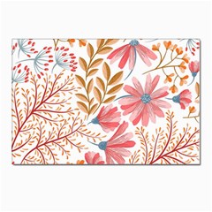 Red Flower Seamless Floral Flora Postcard 4 x 6  (pkg Of 10) by Cemarart