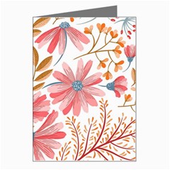 Red Flower Seamless Floral Flora Greeting Card by Cemarart