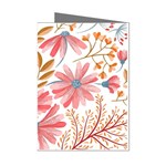 Red Flower Seamless Floral Flora Mini Greeting Cards (Pkg of 8) Left