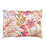 Red Flower Seamless Floral Flora Pillow Case (Two Sides) Front