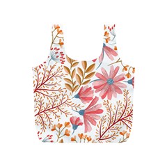 Red Flower Seamless Floral Flora Full Print Recycle Bag (s) by Cemarart