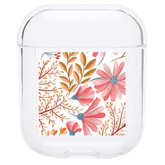 Red Flower Seamless Floral Flora Hard Pc Airpods 1/2 Case by Cemarart