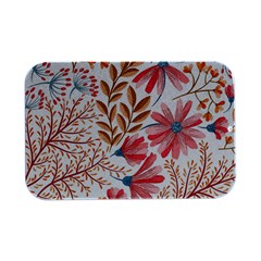 Red Flower Seamless Floral Flora Open Lid Metal Box (silver)   by Cemarart