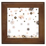 Golden-snowflake Framed Tile Front