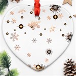 Golden-snowflake Ornament (Heart) Front